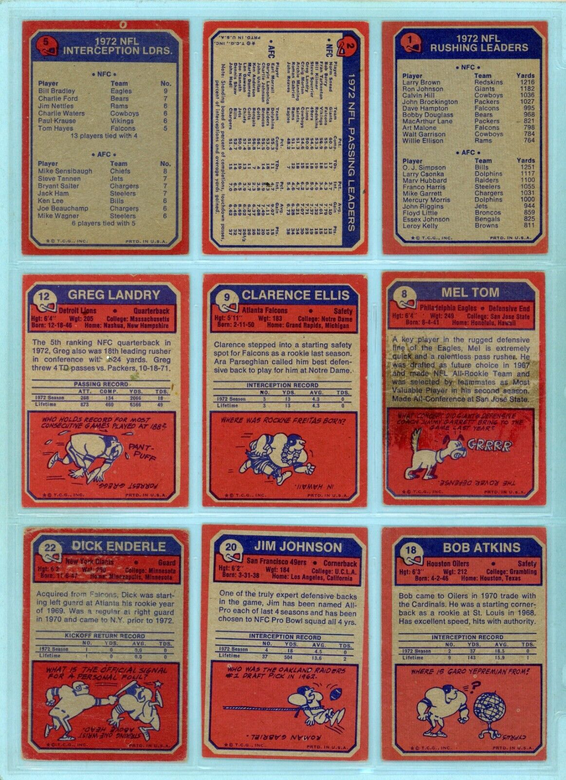 1973 Topps Starter Set Lot of 140 Different Football Cards Low Grade