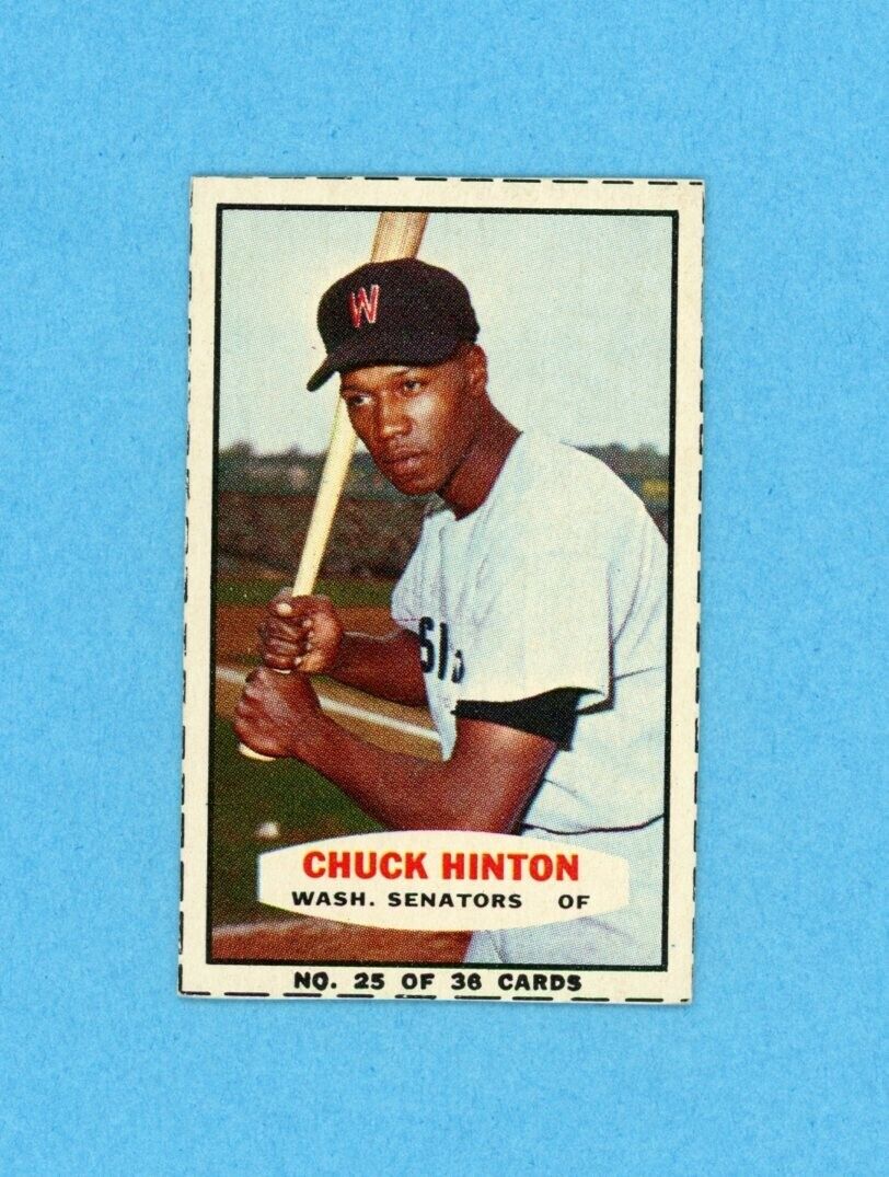 1963 Bazooka #25 Chuck Hinton Washington Senators Baseball Card