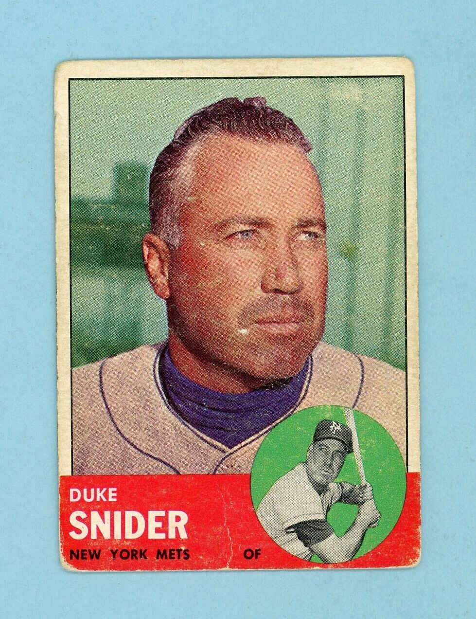 1963 Topps #550 Duke Snider New York Mets High Number Baseball Card Low Grade