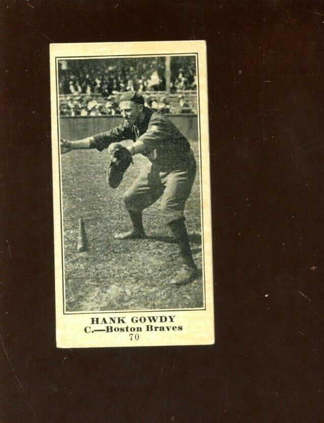 1916 M101-5 Famous-Barr Co. Baseball Card #70 Hank Gowdy EXMT