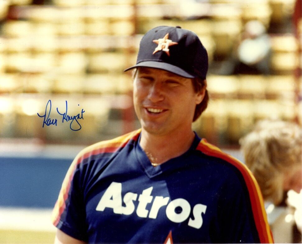 Ray Knight Astros 8X10 Color Photo Auto B&E Hologram