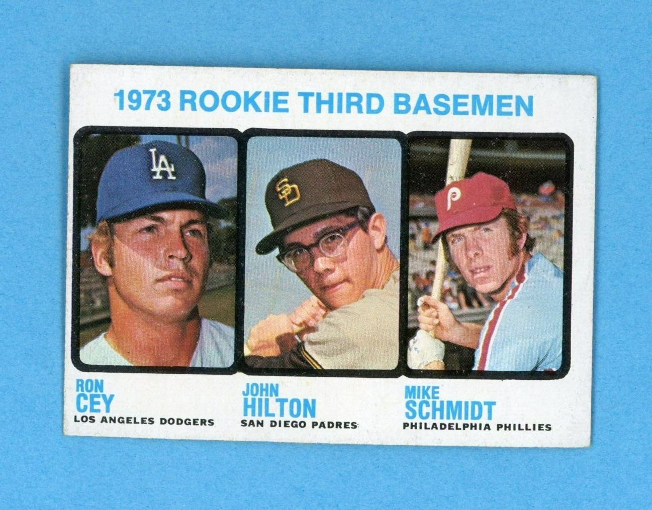 1973 Topps #615 Mike Schmidt, Ron Cey Rookie Baseball Card EX+-EX++ o/c