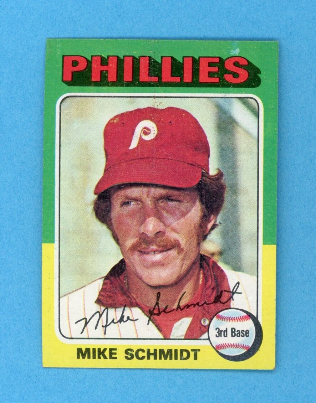 1975 Topps #70 Mike Schmidt Philadelphia Phillies Baseball Card Ex/Mt pt st ind