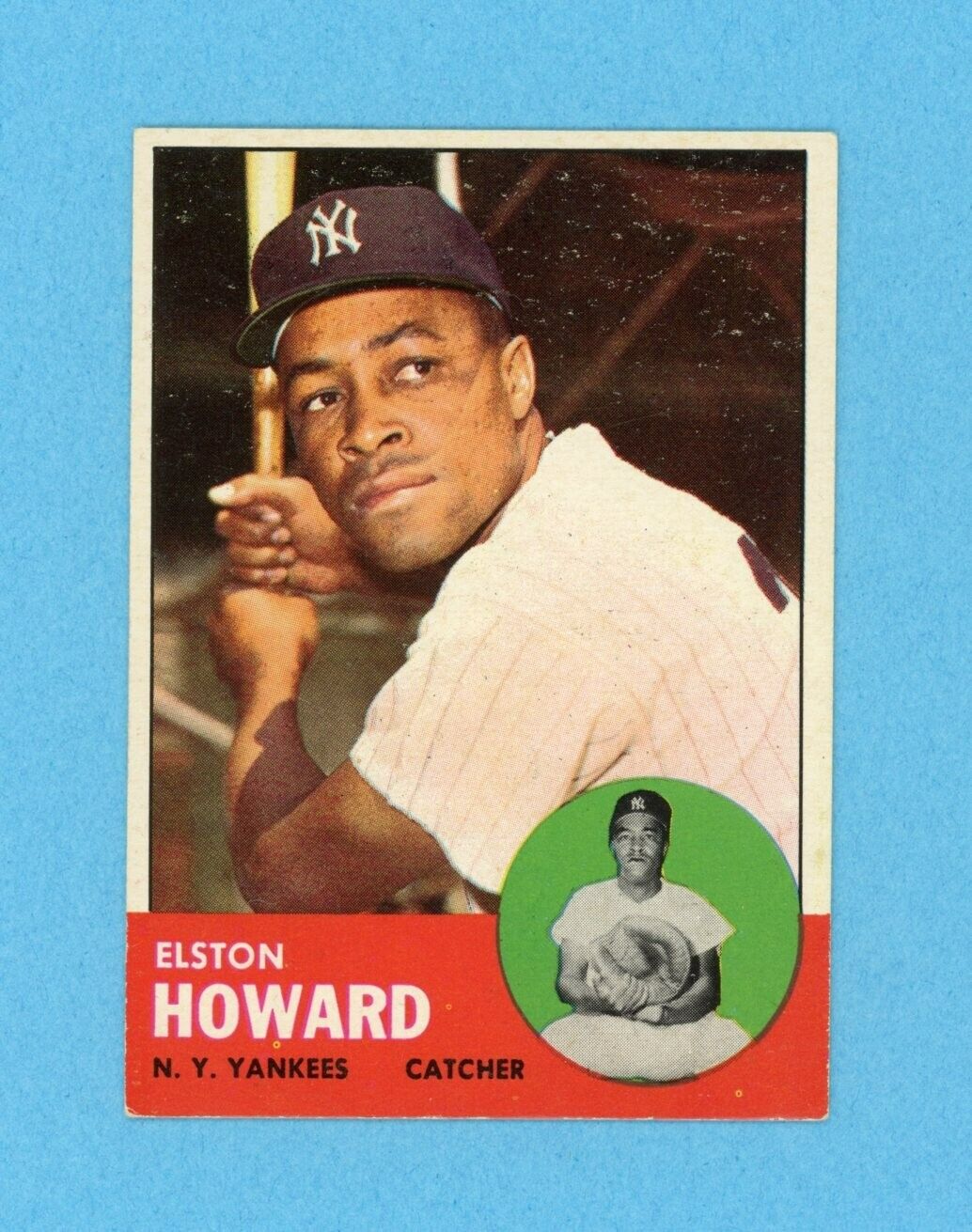 1963 Topps #60 Elston Howard New York Yankees Baseball Card EX+ - EX++