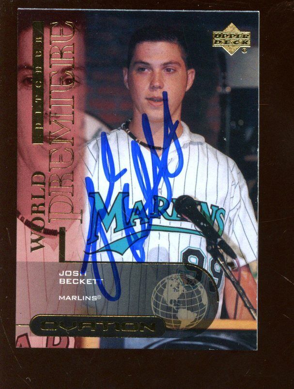 2000 Upper Deck Baseball Card #62 Josh Beckett Rookie Autographed NRMT 