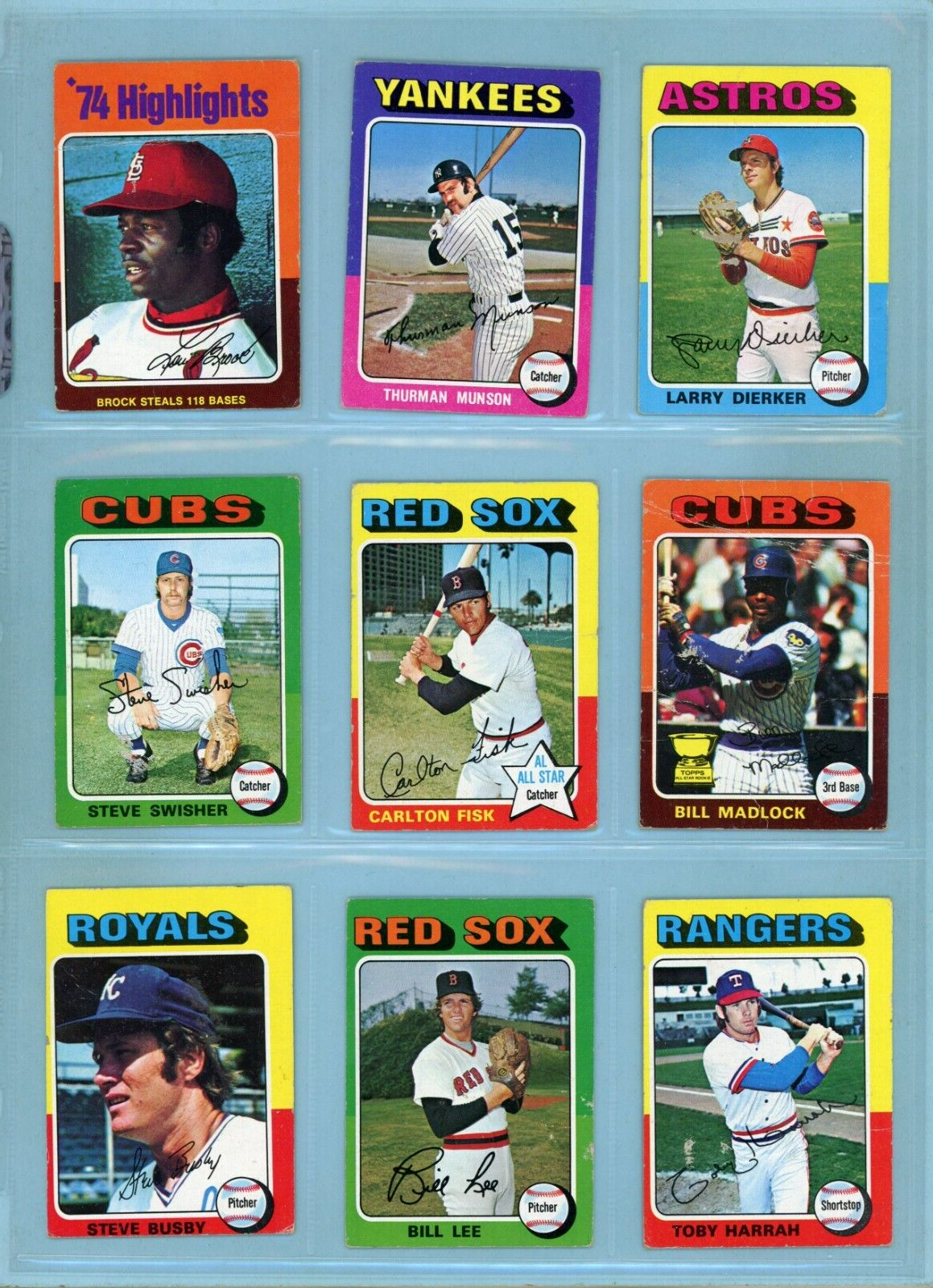 1975 Topps Mini Starter Set Lot of 33 Different Baseball Cards mxed gdes/dged bk