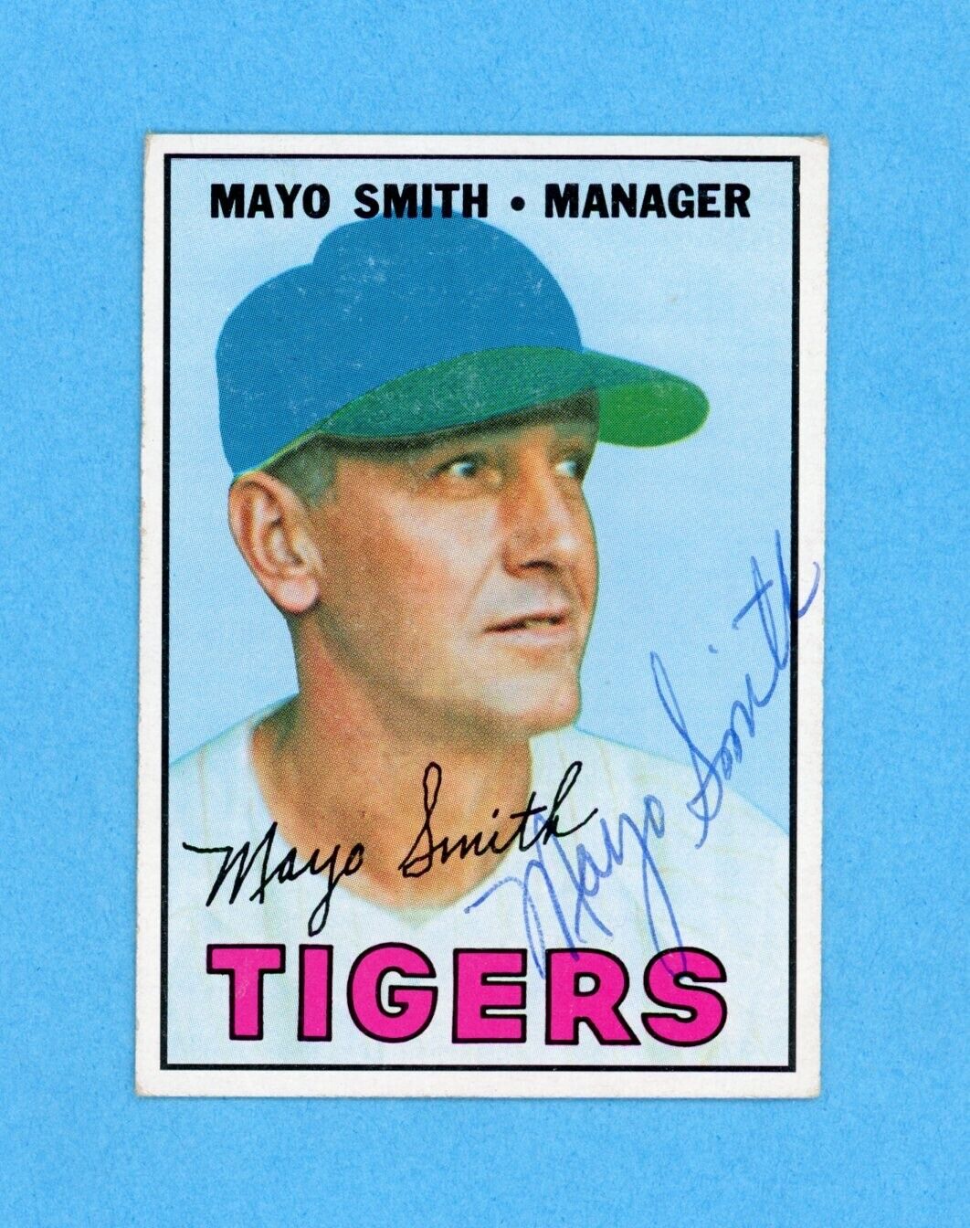 Mayo Smith Signed 1967 Topps Card #321 Auto w B&E Hologram