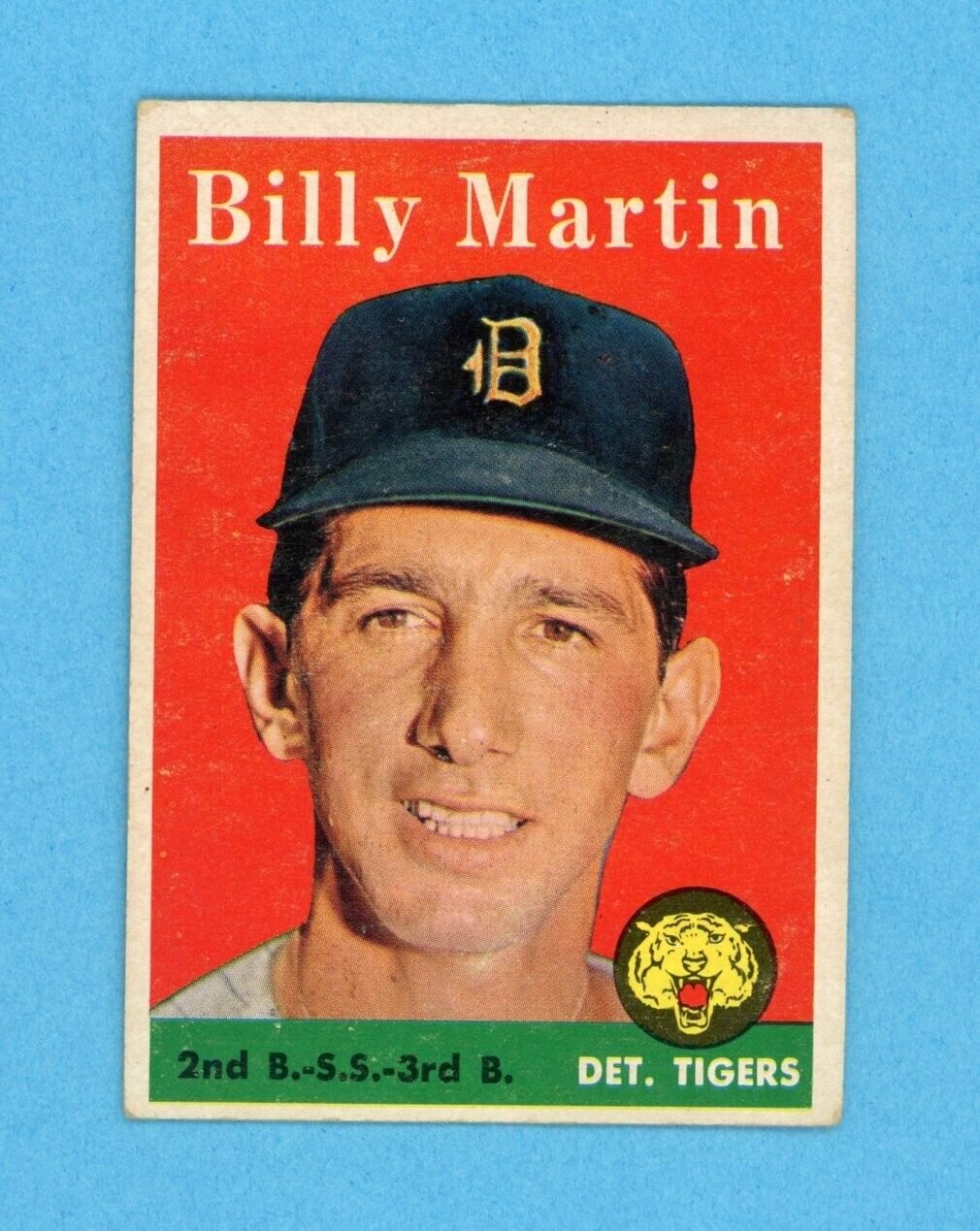 1958 Topps #271 Billy Martin Detroit Tigers Baseball Card Vg/Ex