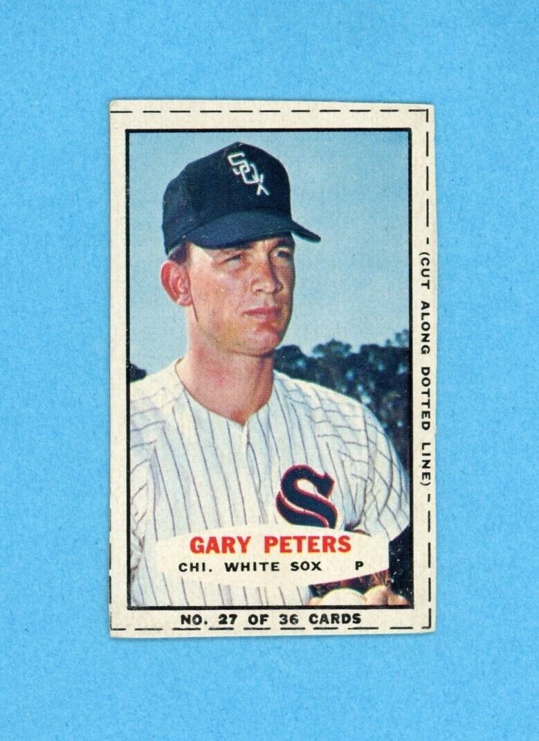 1965 Bazooka #27 Gary Peters Chicago White Sox Baseball Card