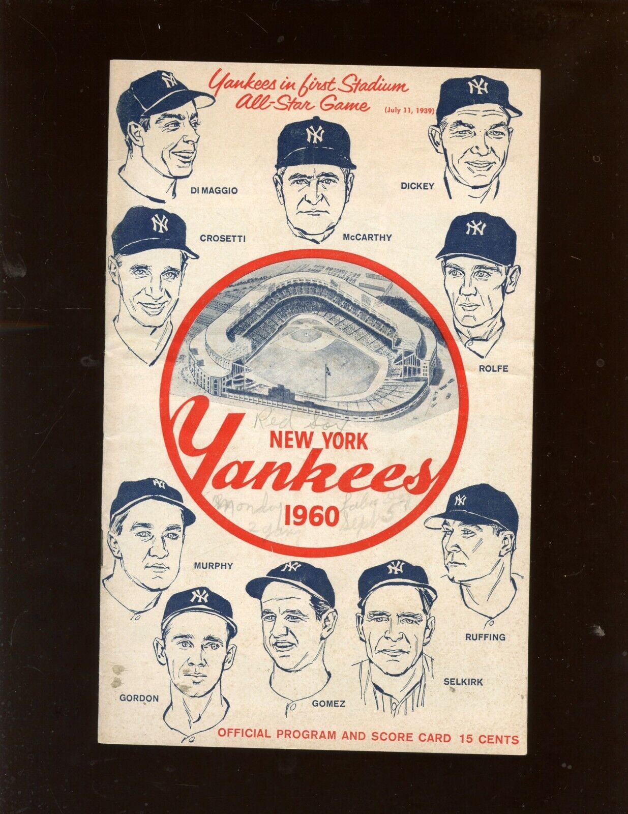 1960 New York Yankees Programs / Scorecards 6 Different