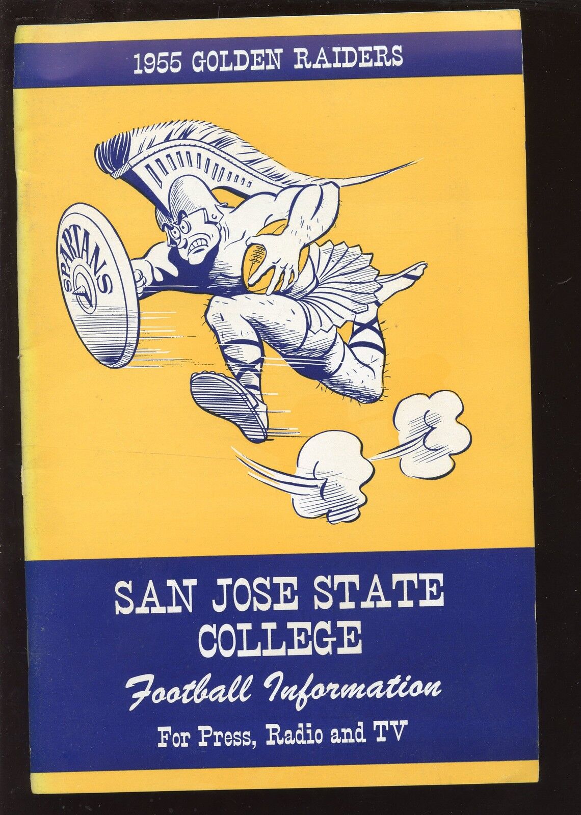 1955 NCAA Football San Jose State Golden Raiders Press Radio TV Media Guide EXMT