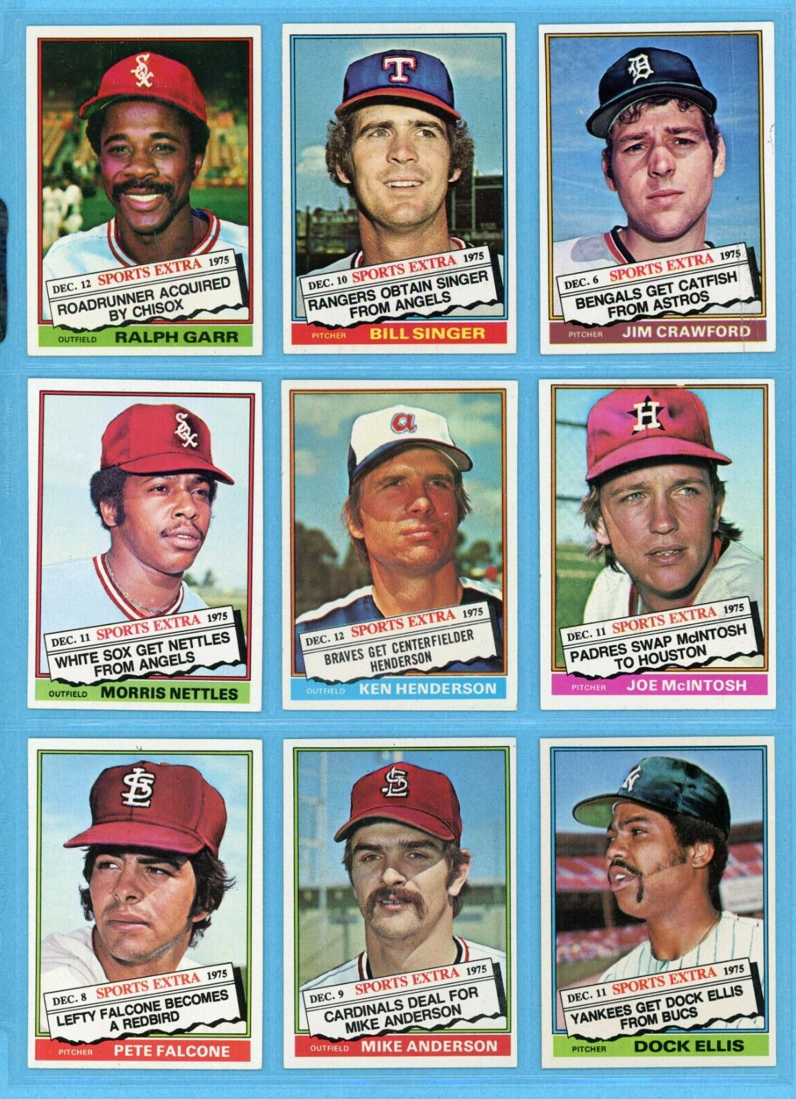 1976 Topps Traded Complete Set of 44 Baseball Cards Ex/Mt - NM