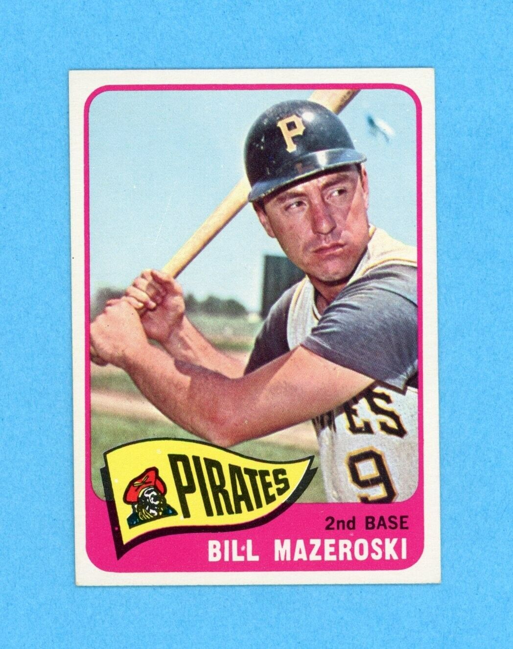 1965 Topps #95 Bill Mazeroski Pittsburgh Pirates Baseball Card NM lht st bk