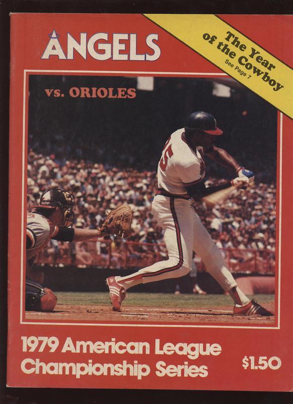 1979 ALCS Program Orioles @ Angels Carew Fre Auto EXMT