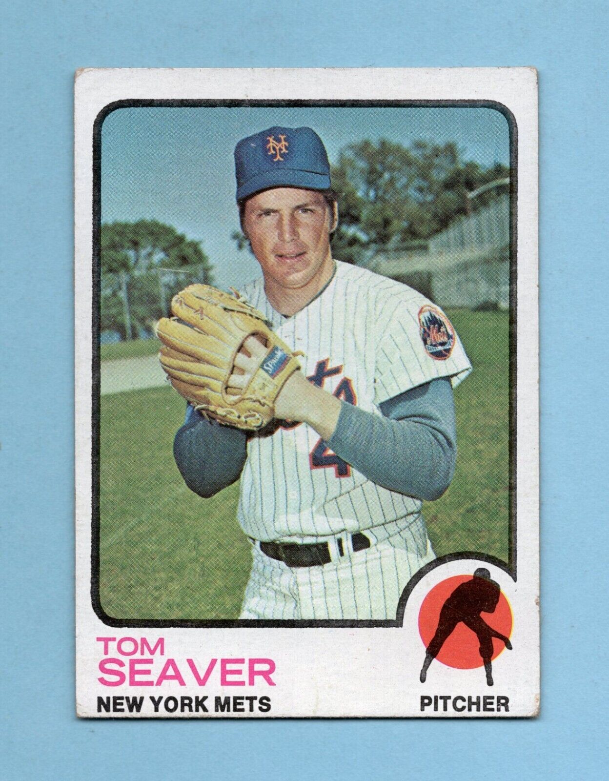 1973 Topps #350 Tom Seaver New York Mets Baseball Card Vg/Ex cres at bottom