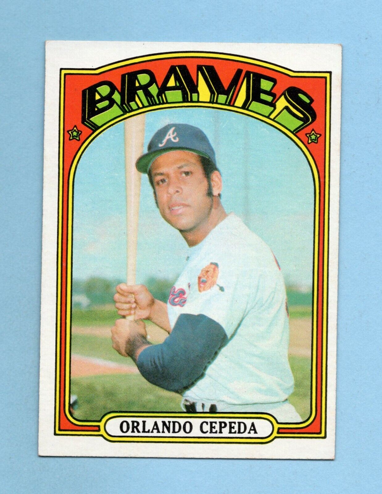 1972 Topps #195 Orlando Cepeda Atlanta Braves Baseball Card NM