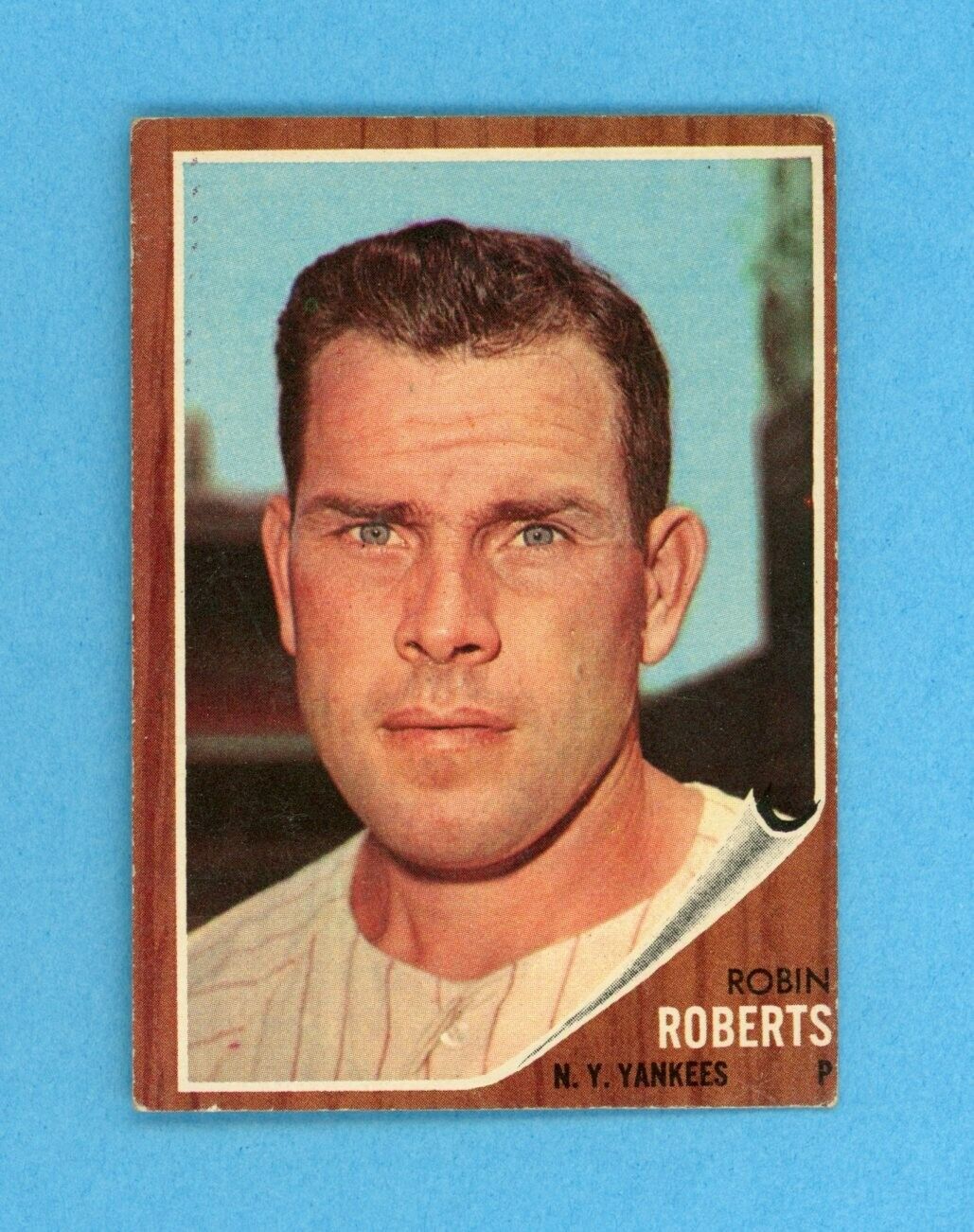 1962 Topps #243 Robin Roberts New York Yankees Baseball Card Vg/Ex o/c