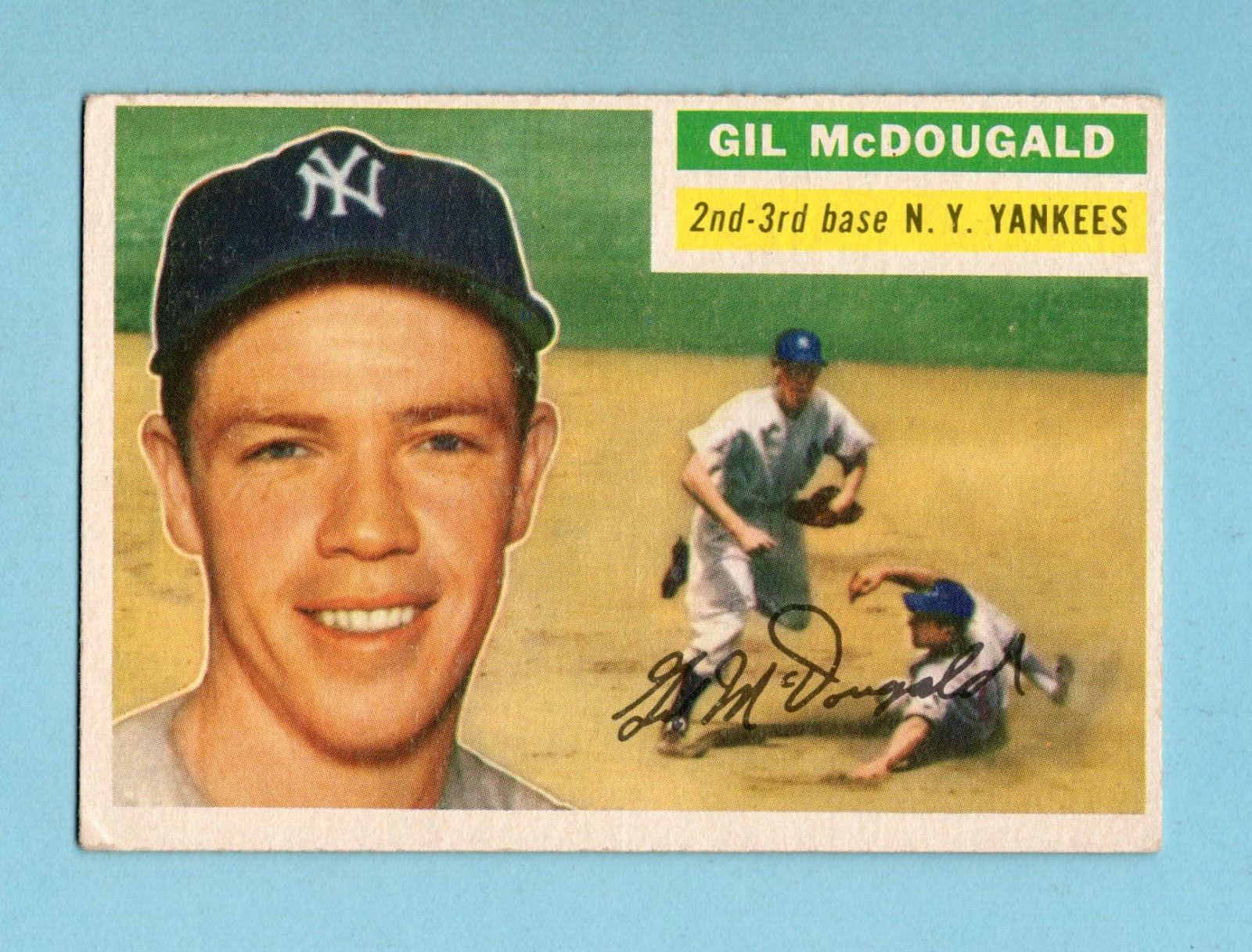 1956 Topps #225 Gil McDougald New York Yankees Baseball Card EX