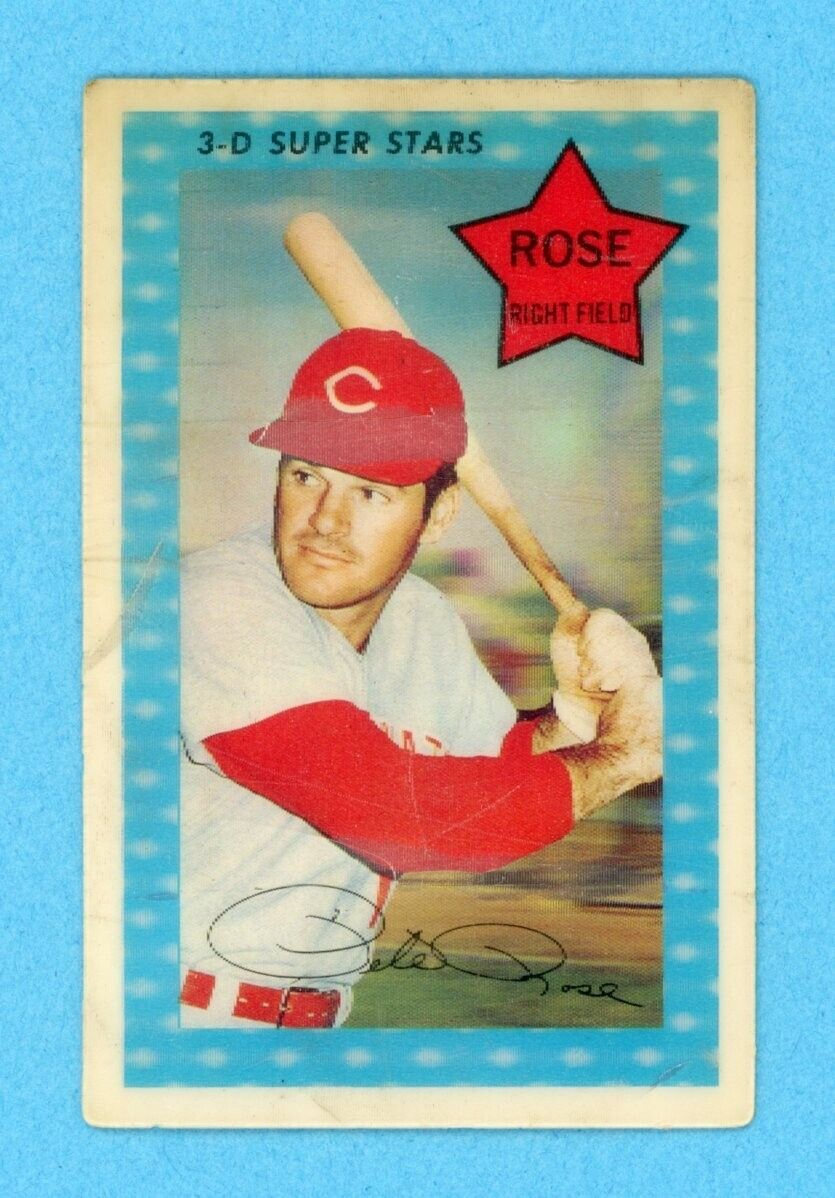 1971 Kelloggs 3-D #65 Pete Rose Cincinnati Reds Baseball Card Low Grade