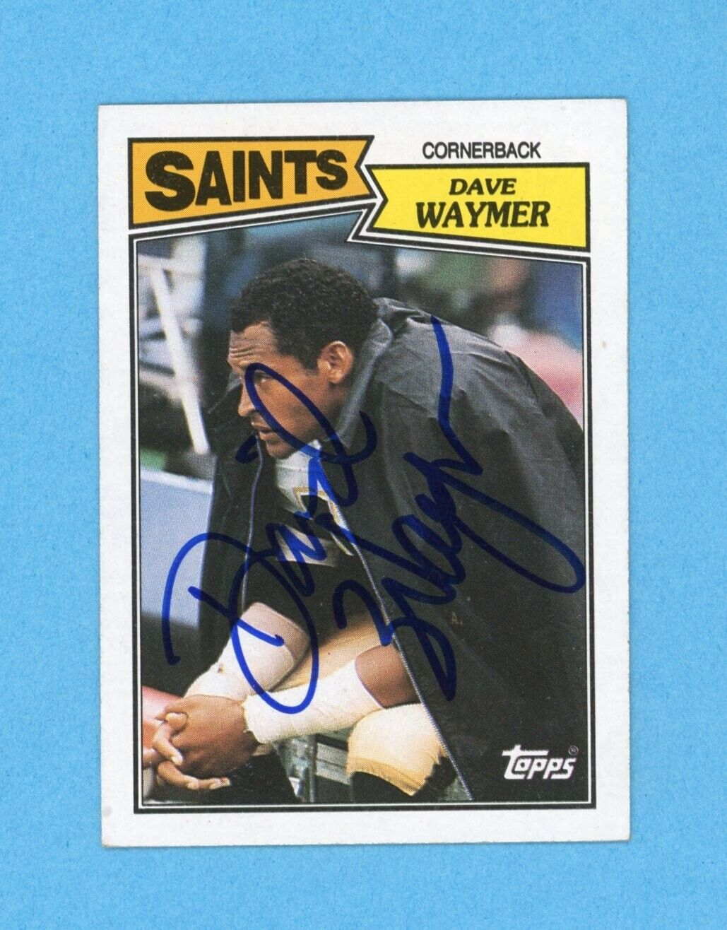 Dave Waymer New Orleans Saints 1987 Topps #280 Autographed Football Card