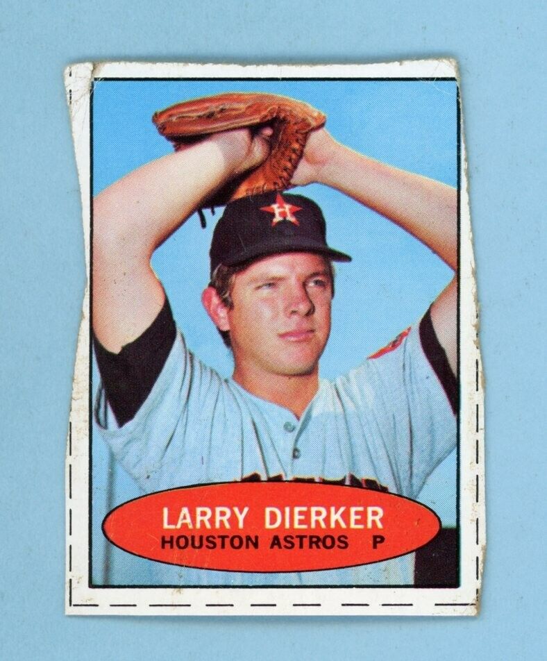 1971 Bazooka UnNumbered Larry Dierker Houston Astros Baseball Card