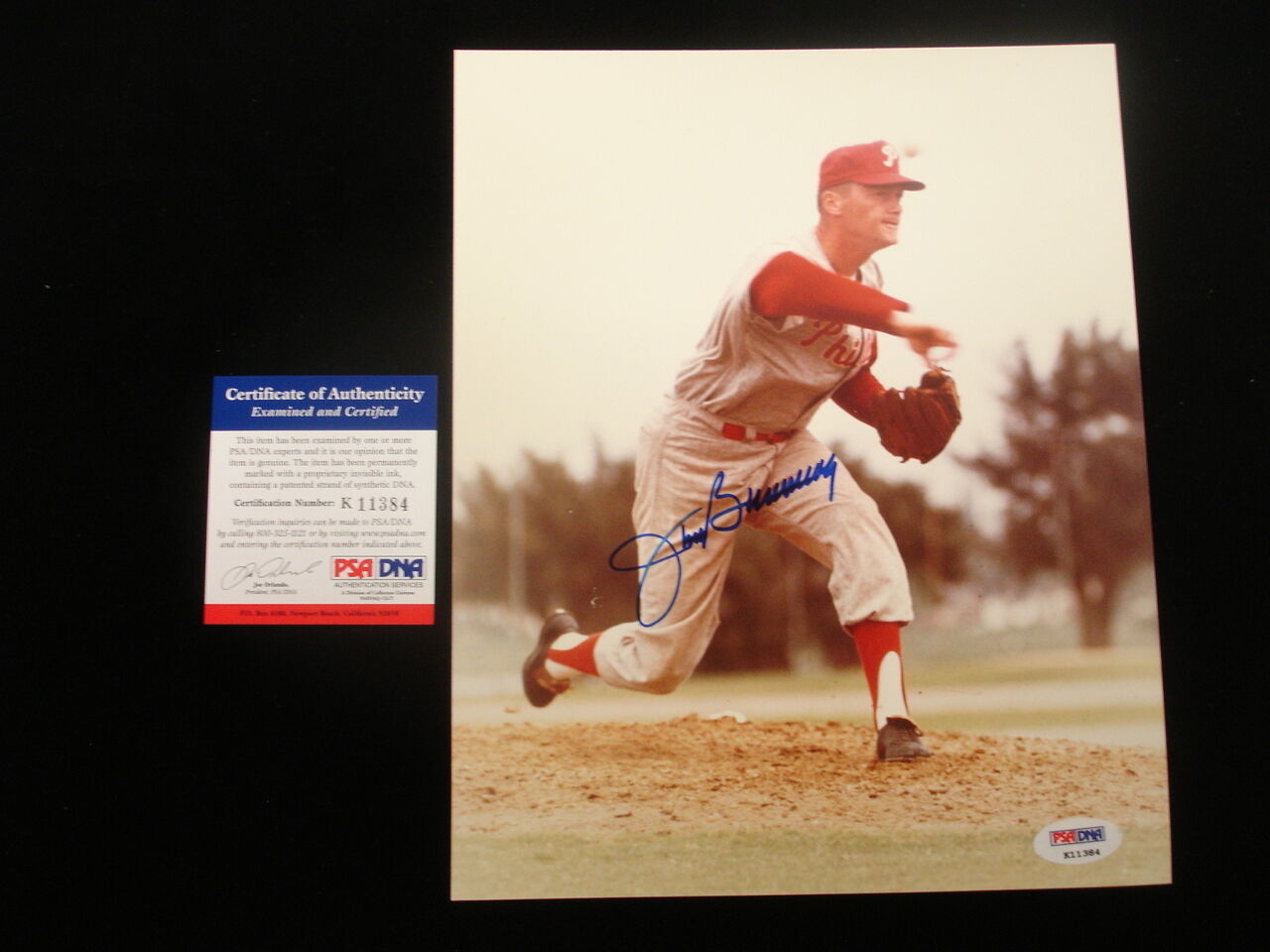 Jim Bunning Autographed 8x10 Photograph - PSA