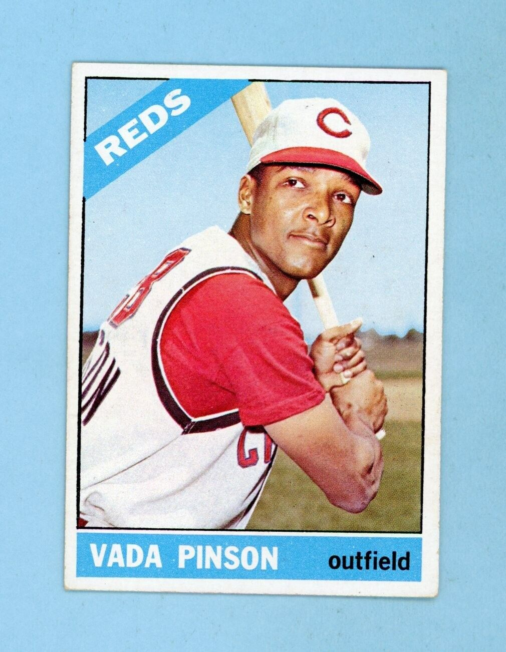 1966 Topps #180 Vada Pinson Cincinnati Reds Baseball Card Ex+