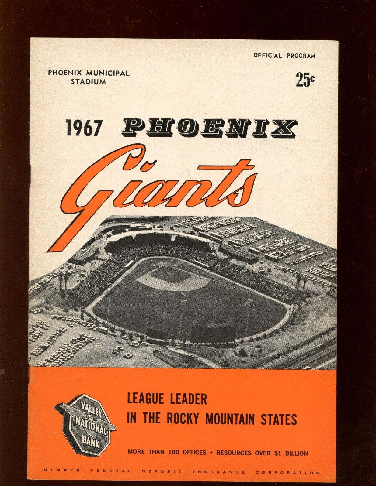 1967 Minor League Baseball Program Phoenix Giants EXMT