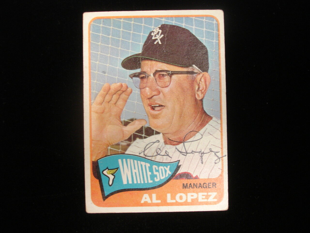 1965 Topps #414 Al Lopez Chicago White Sox Card - Autographed