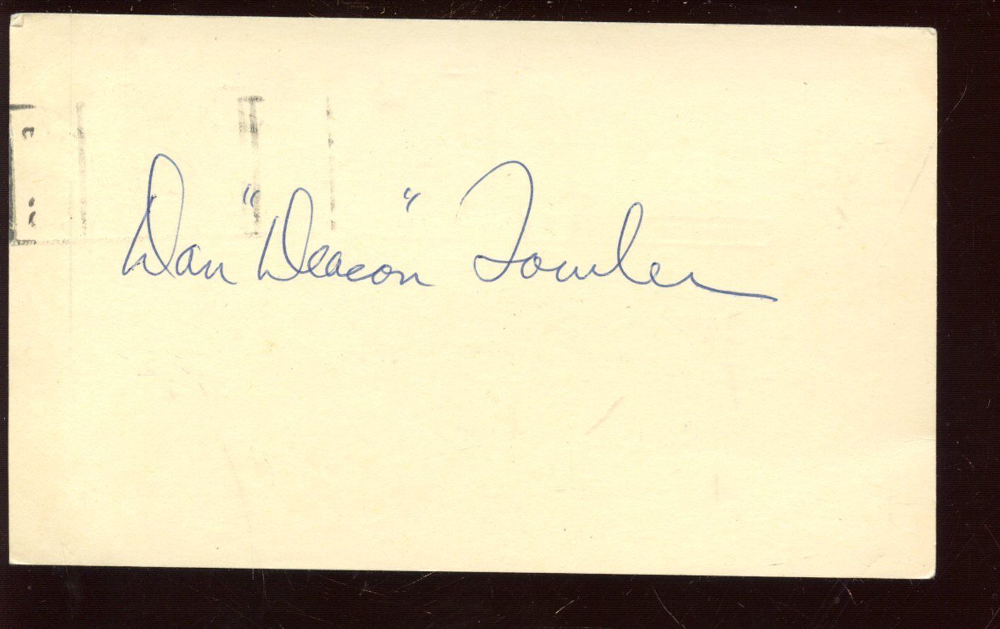 October 20 1954 Dan Deacon Fowler LA Rams Signed US Government Postcard 