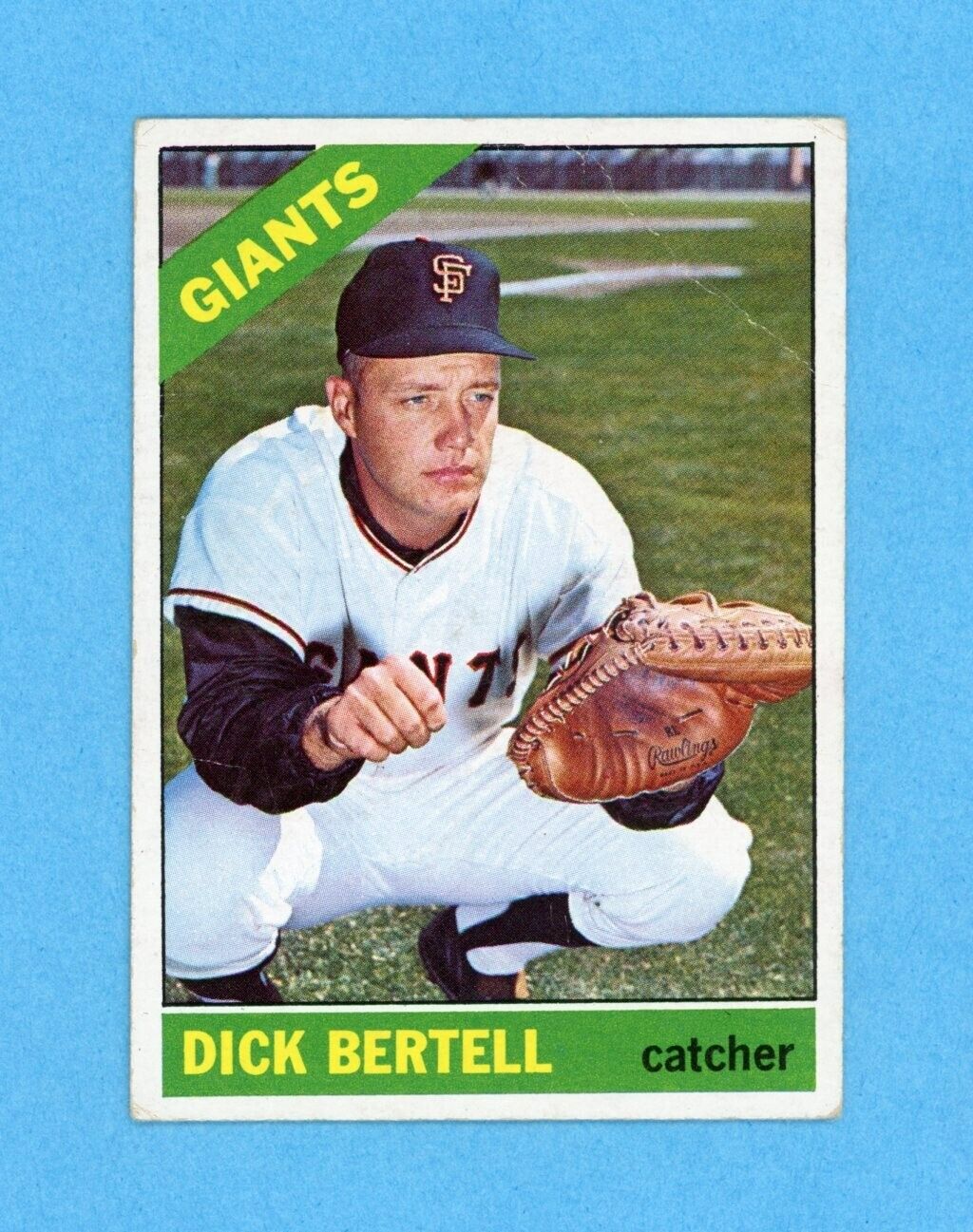 1966 Topps #587 Dick Bertell San Fran Giants High Number Baseball Card Low Grade