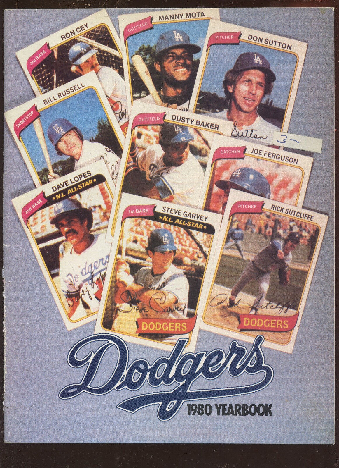 1980 MLB Baseball Yearbook Los Angeles Dodgers