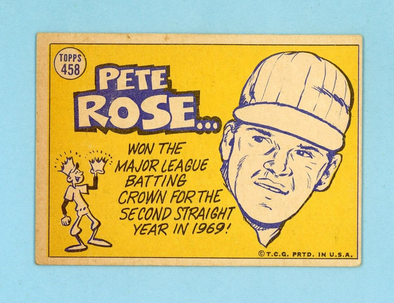 1970 Topps #458 Pete Rose All-Star Cincinnati Reds Baseball Card EX o/c lt wk/cr