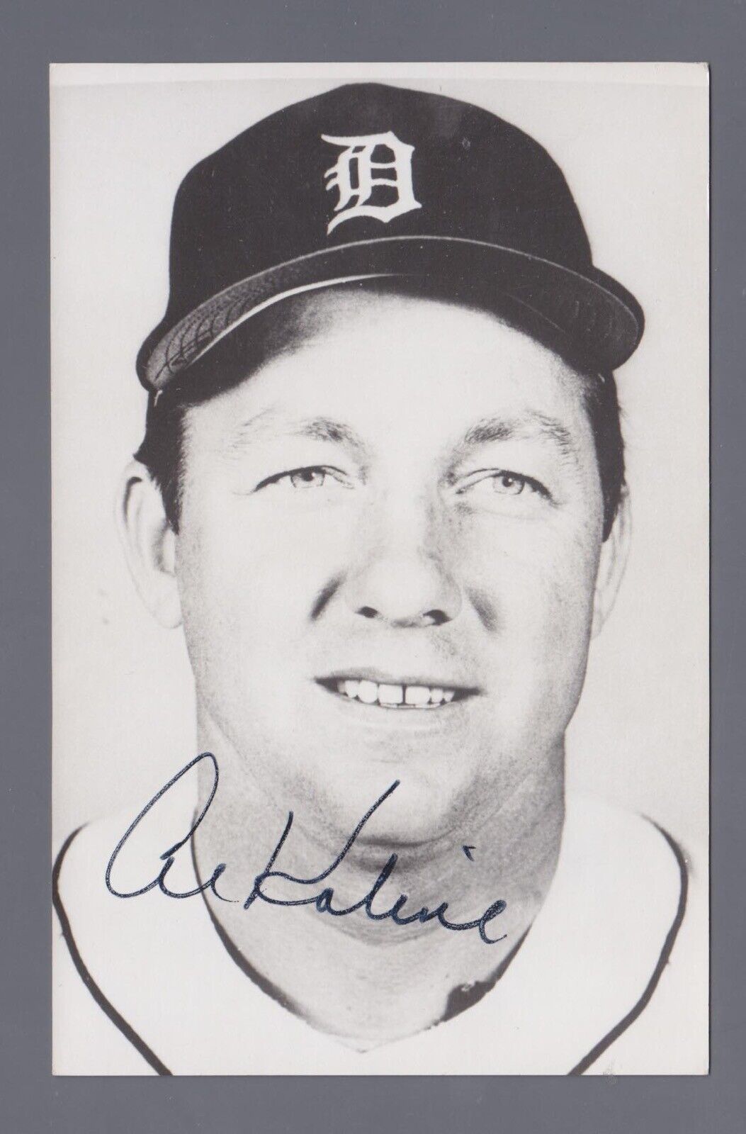 Al Kaline HOF Signed Photo Postcard with B&E Hologram