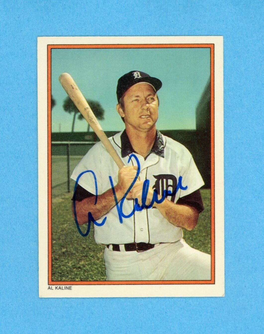 Al Kaline Detroit Tigers 1985 Topps Circle K #21 Autographed Baseball Card