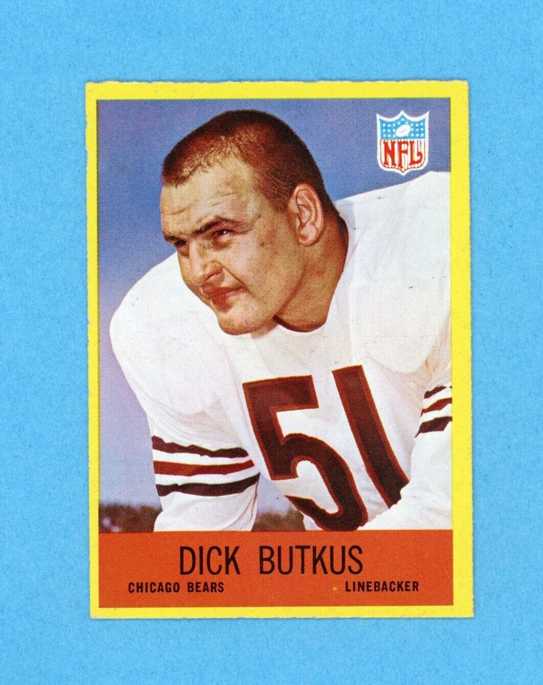 1967 Philadelphia #28 Dick Butkus Chicago Bears Football Card EX+