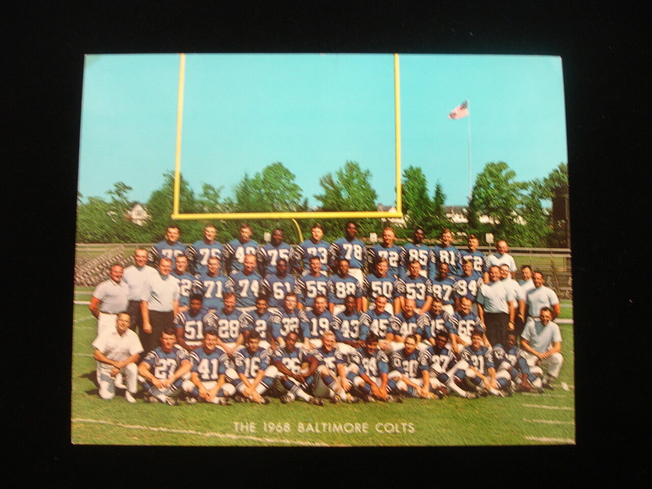 1968 Baltimore Colts Team Photograph - Christmas & New Years Card