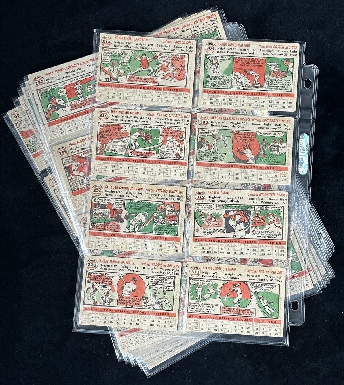 1956 Topps Baseball Starter Set Lot of 48 Different Gray Backs Overall VG/VG-EX