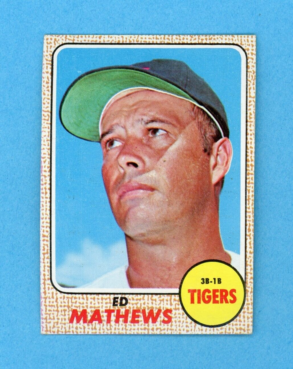 1968 Topps #58 Eddie Mathews Detroit Tigers Baseball Card EX - EX+