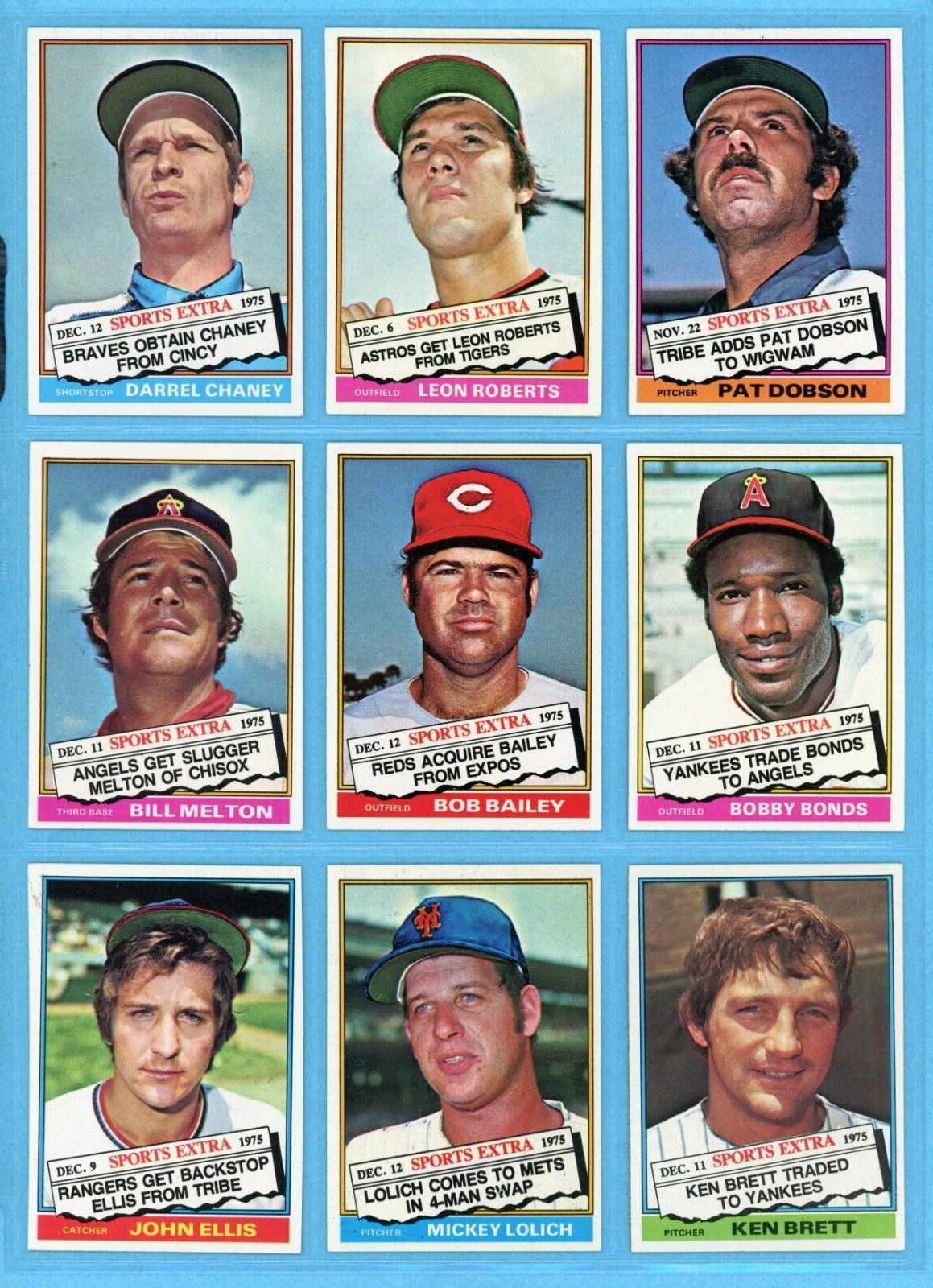 1976 Topps Traded Complete Set of 44 Baseball Cards Ex/Mt - NM