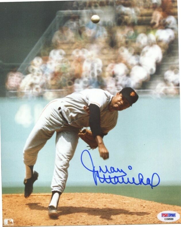 Juan Marichal 8X10 Color Auto Giants Pitching PSA/DNA