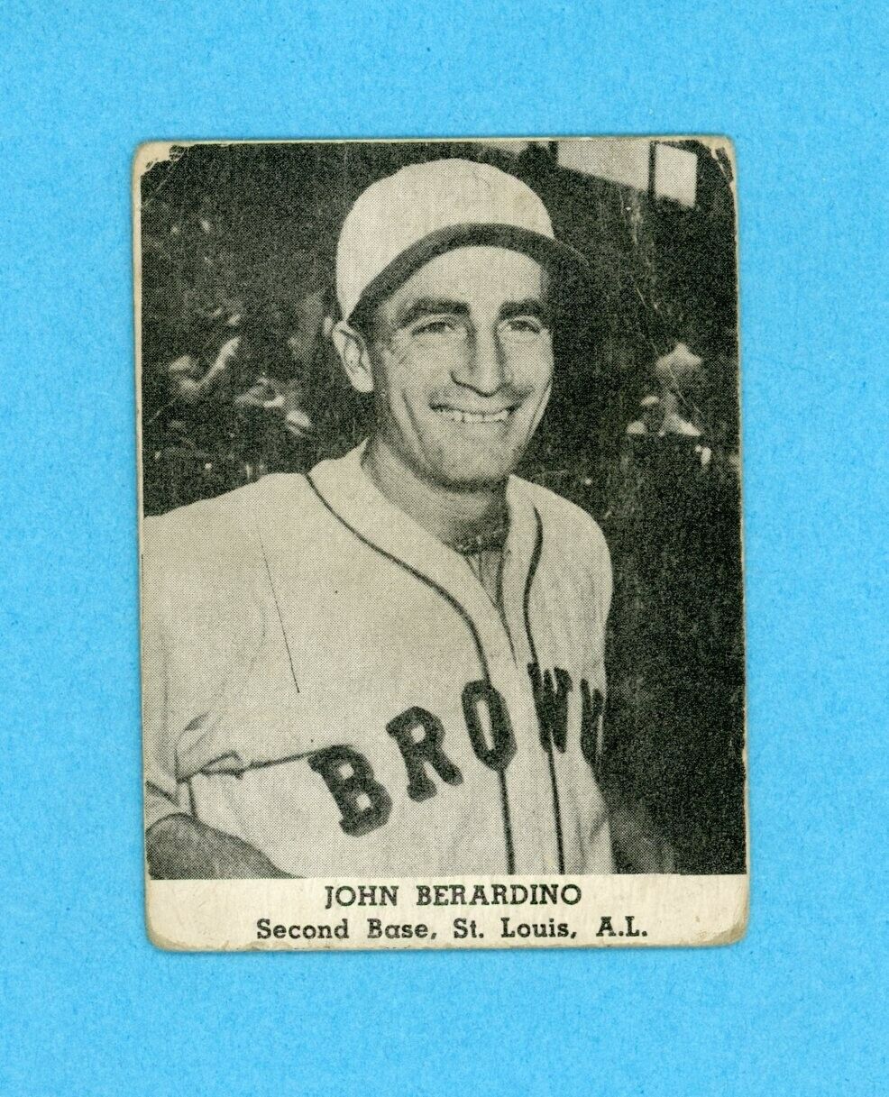 1947 Tip Top Bread John Berardino St. Louis Browns Baseball Card Low Grade