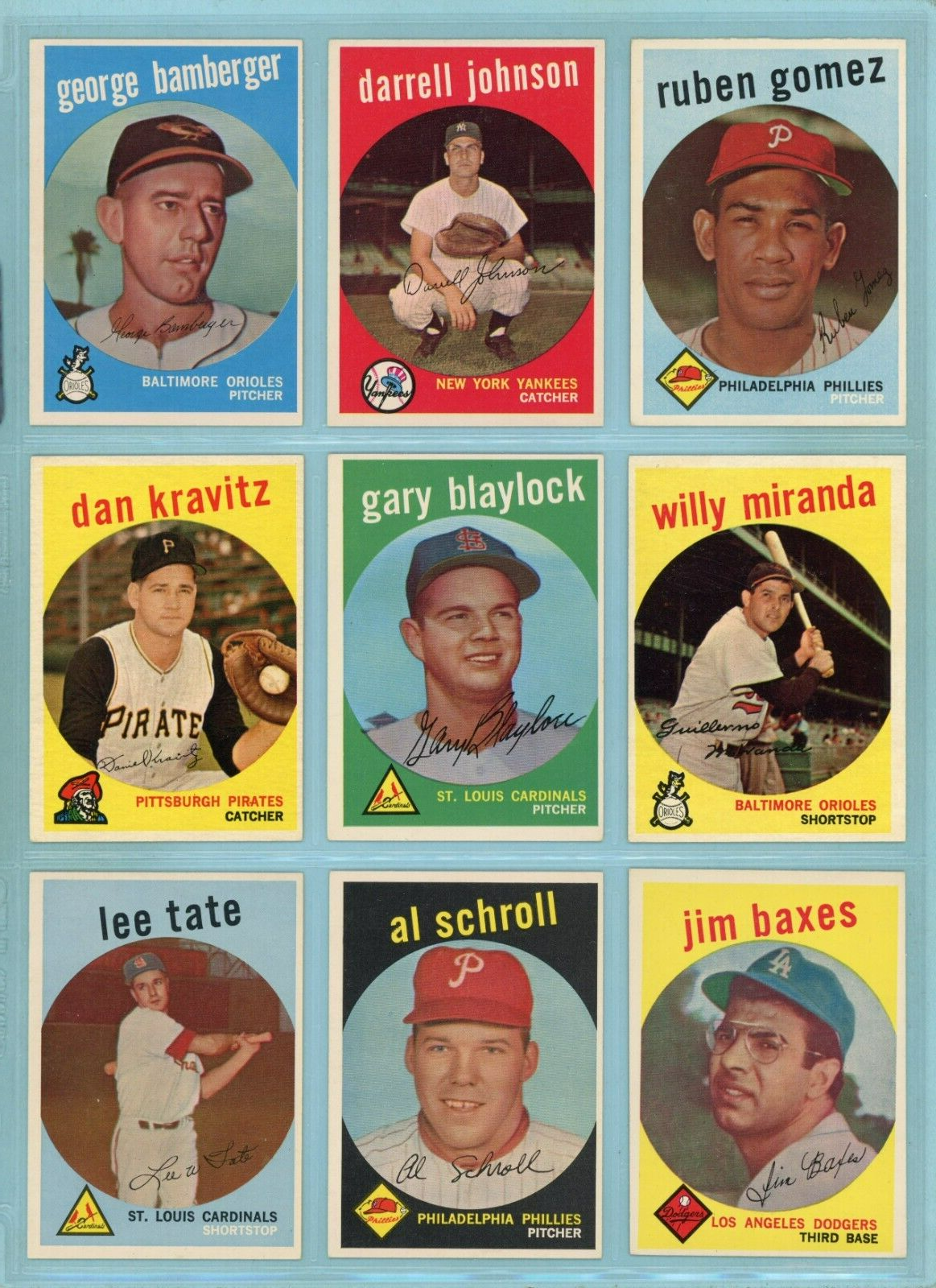 1959 Topps Starter Set Lot of 28 Different High Number Baseball Cards Ex/Mt - NM