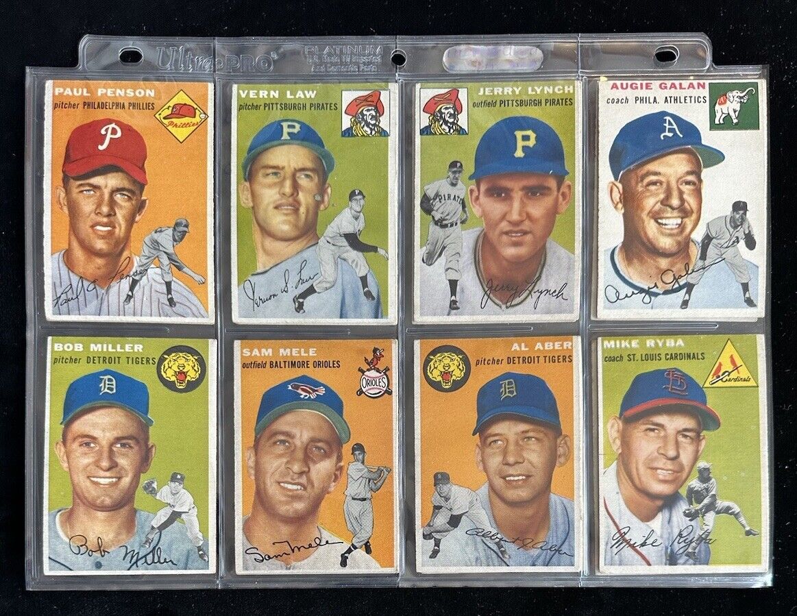 1954 Topps Baseball  Starter Set Lot of 127 Different w/ Bauer Groat  VG to EX