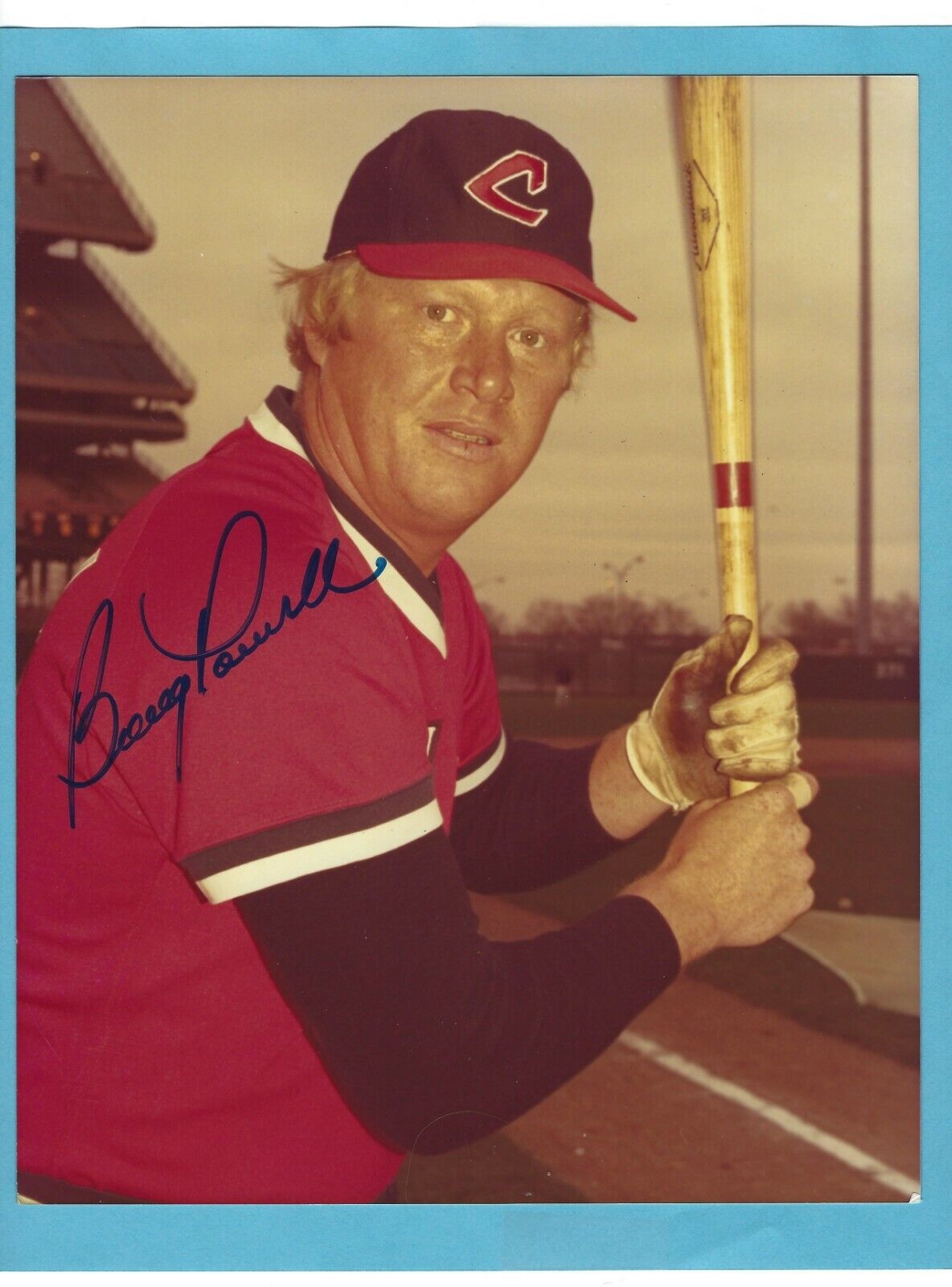 Boog Powell Cleveland Indians Autographed 8x10 Color Photo