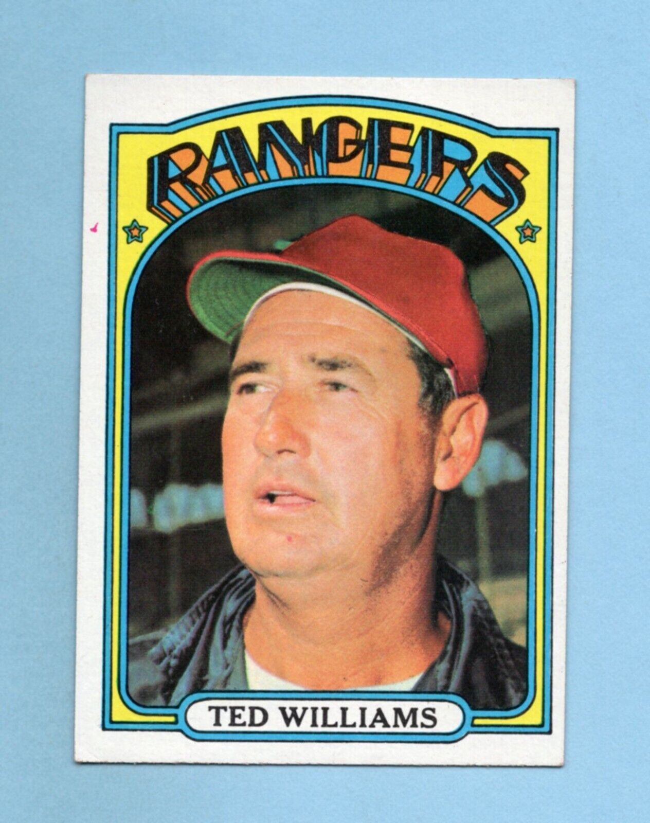 1972 Topps #510 Ted Williams Texas Rangers Baseball Card Ex/Mt prt mk