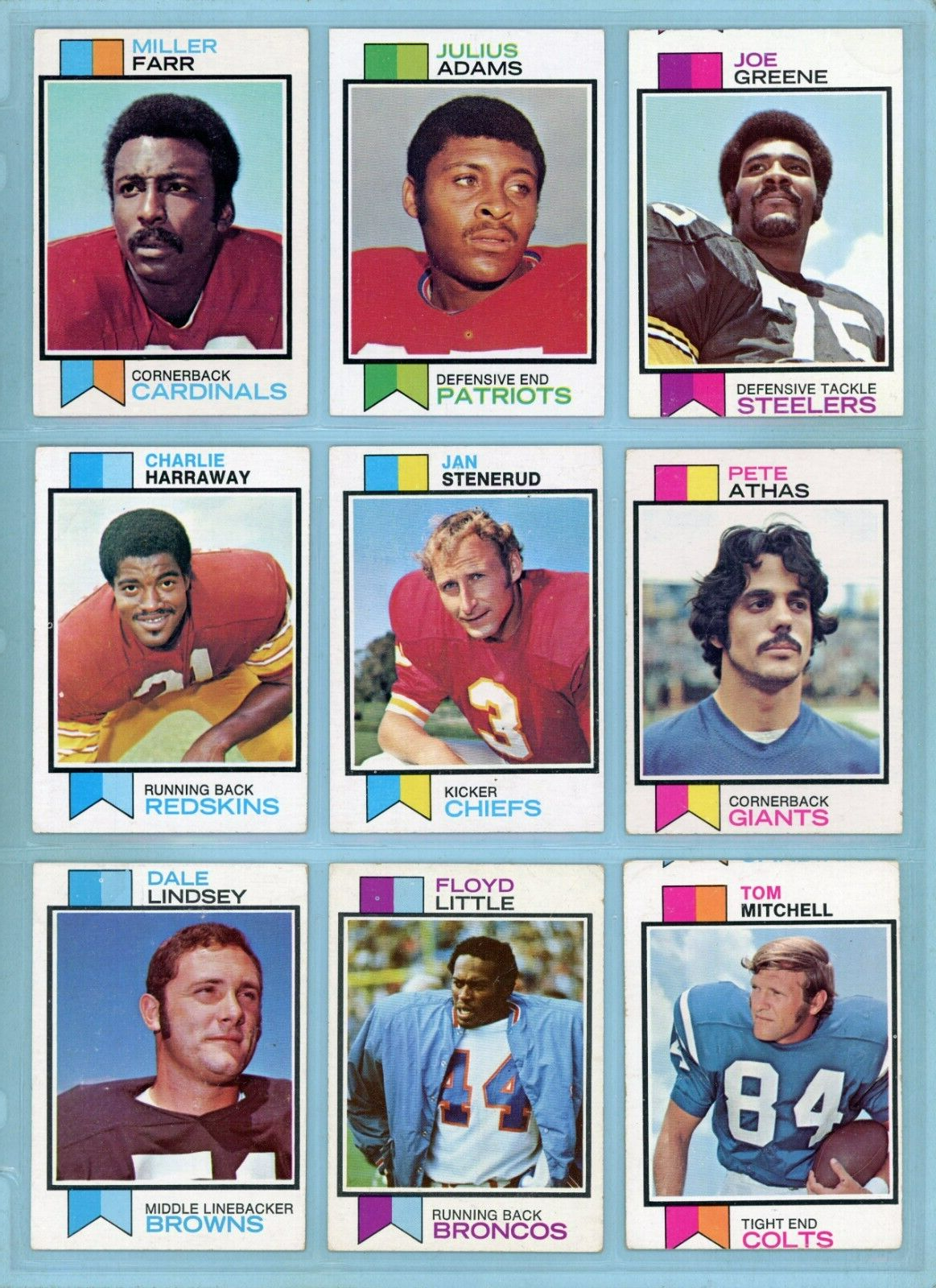 1973 Topps Starter Set Lot of 140 Different Football Cards Low Grade