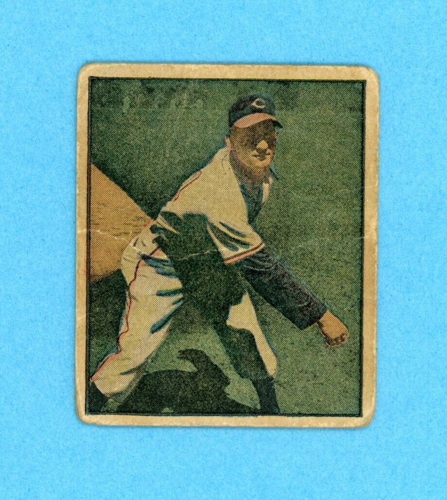 1951 Berk Ross #1-2 Bob Lemon Cleveland Indians Baseball Card Low Grade