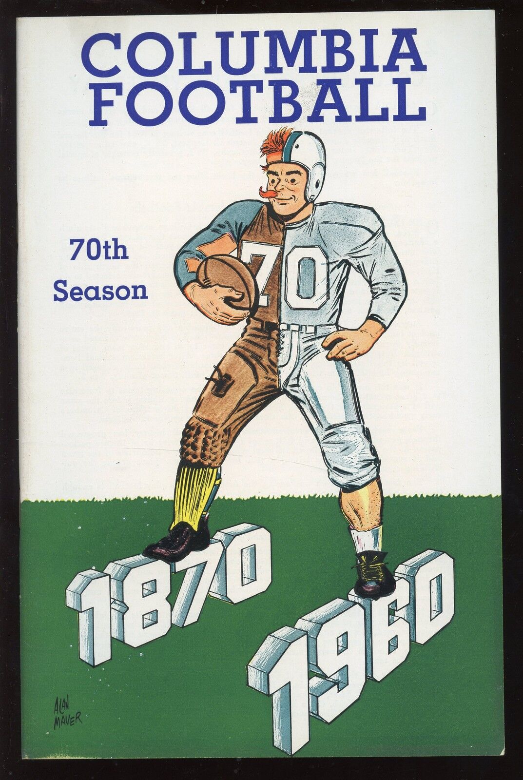 1960 NCAA Football Columbia Media Guide NRMT