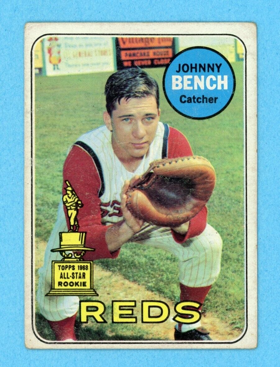 1969 Topps #95 Johnny Bench Cincinnati Reds Baseball Card VG